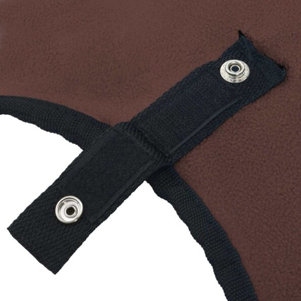 vidaXL Plášť pre kone Plná tmavohnedá Polyester – Obrázok 8