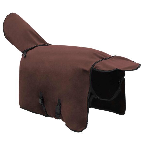 vidaXL Plášť pre kone Plná tmavohnedá 95 cm Polyester – Obrázok 5