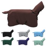 vidaXL Plášť pre kone Plná tmavohnedá 105 cm Polyester – Obrázok 2