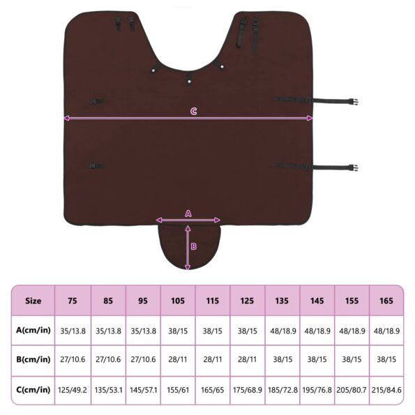 vidaXL Plášť pre kone Plná tmavohnedá Polyester – Obrázok 10