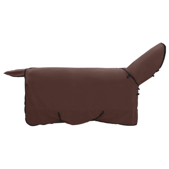 vidaXL Plášť pre kone Plná tmavohnedá 125 cm Polyester – Obrázok 4