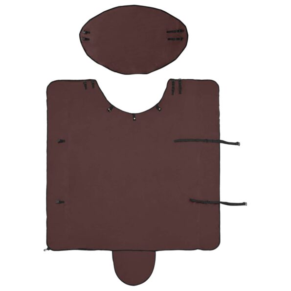 vidaXL Plášť pre kone Plná tmavohnedá 125 cm Polyester – Obrázok 6