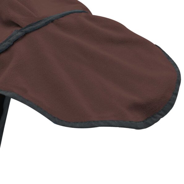 vidaXL Plášť pre kone Plná tmavohnedá 125 cm Polyester – Obrázok 7