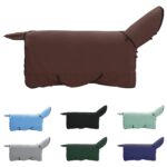 vidaXL Plášť pre kone Plná tmavohnedá Polyester – Obrázok 2