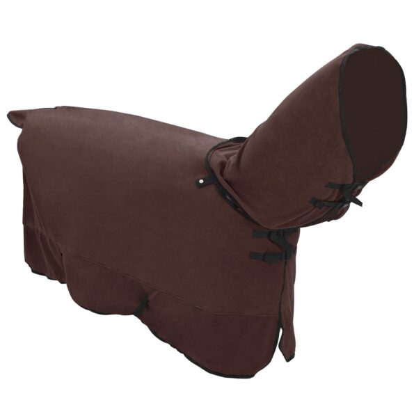 vidaXL Plášť pre kone Plná tmavohnedá Polyester – Obrázok 3