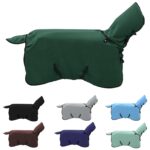 vidaXL Plášť pre kone Plná tmavozelená 105 cm Polyester – Obrázok 2