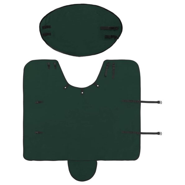 vidaXL Plášť pre kone Plná tmavozelená 115 cm Polyester – Obrázok 6