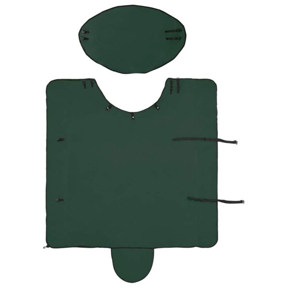 vidaXL Plášť pre kone Plná tmavozelená 125 cm Polyester – Obrázok 6