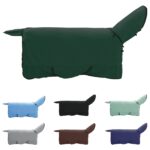 vidaXL Plášť pre kone Plná tmavozelená 155 cm Polyester – Obrázok 2