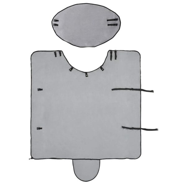 vidaXL Plášť pre kone Plná svetlošedá a ružová Polyester – Obrázok 6