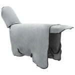 vidaXL Plášť pre kone Plná svetlošedá a ružová 95 cm Polyester – Obrázok 5