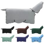 vidaXL Plášť pre kone Plná svetlošedá a ružová Polyester – Obrázok 2