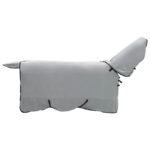 vidaXL Plášť pre kone Plná svetlošedá a ružová 125 cm Polyester – Obrázok 4