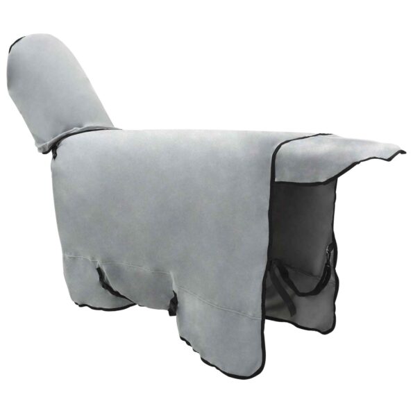 vidaXL Plášť pre kone Plná svetlošedá a ružová 135 cm Polyester – Obrázok 5