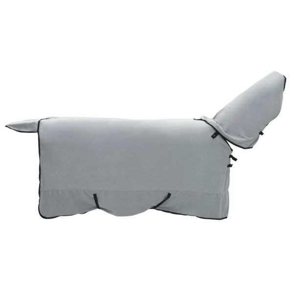 vidaXL Plášť pre kone Plná svetlošedá a ružová 145 cm Polyester – Obrázok 4