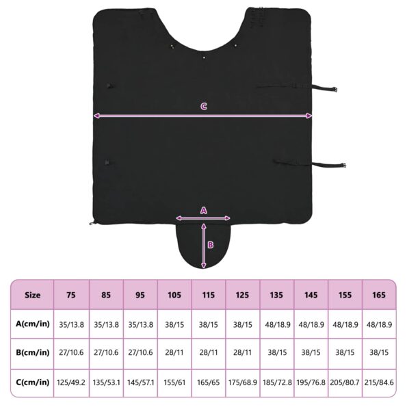 vidaXL Plášť pre kone Čierna Polyester – Obrázok 10