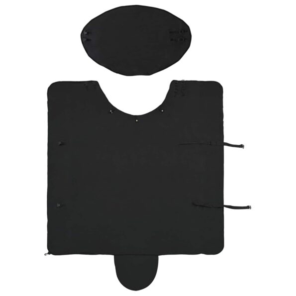 vidaXL Plášť pre kone Čierna Polyester – Obrázok 6