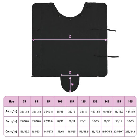 vidaXL Plášť pre kone Čierna Polyester – Obrázok 10