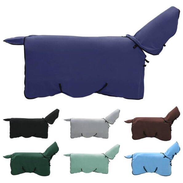 vidaXL Plášť pre kone Námornícka modrá Polyester – Obrázok 2