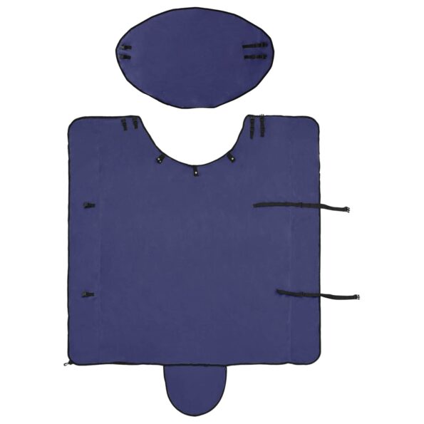 vidaXL Plášť pre kone Námornícka modrá Polyester – Obrázok 6