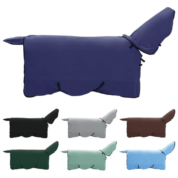 vidaXL Plášť pre kone Námornícka modrá Polyester – Obrázok 2