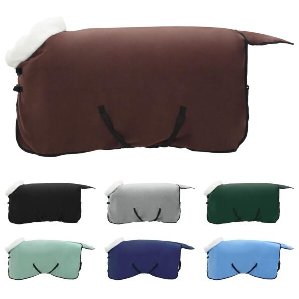 vidaXL Plášť pre kone Plná tmavohnedá 85 cm Polárna fleece – Obrázok 2