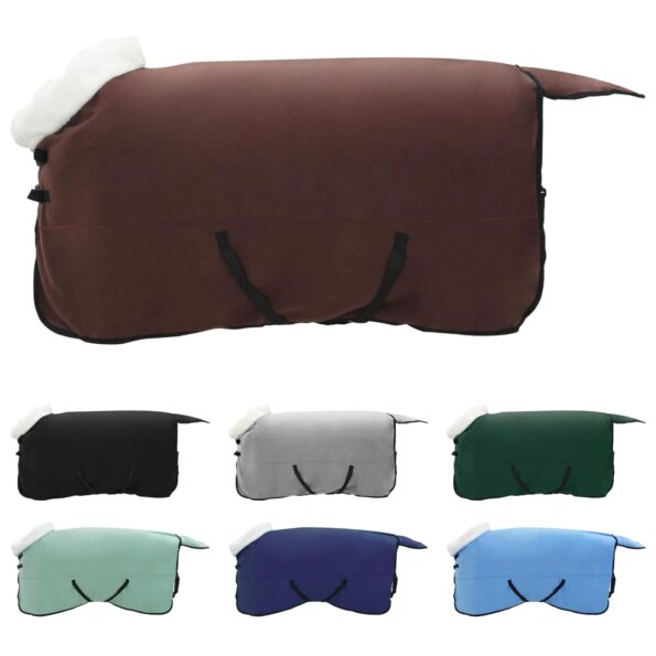 vidaXL Plášť pre kone Plná tmavohnedá 145 cm Polárna fleece – Obrázok 2