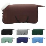 vidaXL Plášť pre kone Plná tmavohnedá 155 cm Polárna fleece – Obrázok 2