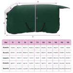 vidaXL Plášť pre kone Plná tmavozelená 125 cm Polárna fleece – Obrázok 9