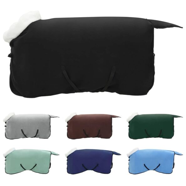 vidaXL Plášť pre kone Čierna 75 cm Polárna fleece – Obrázok 2