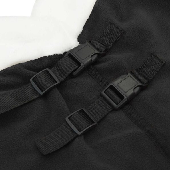 vidaXL Plášť pre kone Čierna 75 cm Polárna fleece – Obrázok 8