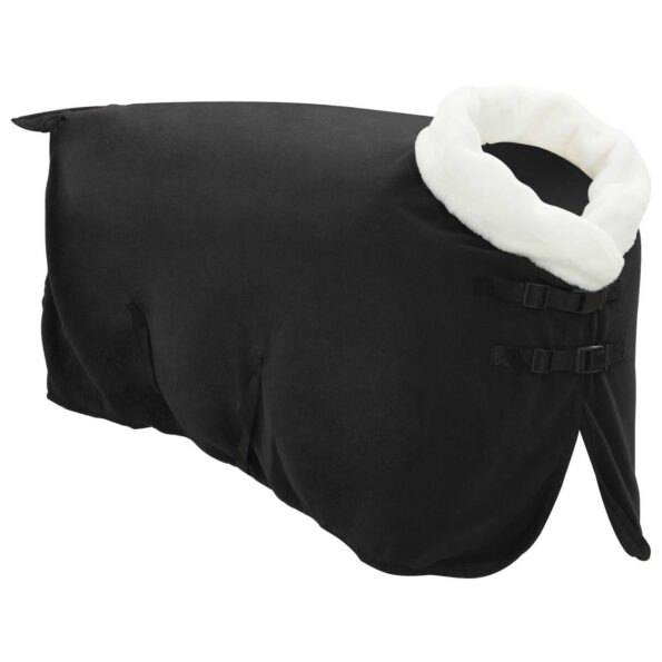 vidaXL Plášť pre kone Čierna 85 cm Polárna fleece – Obrázok 3