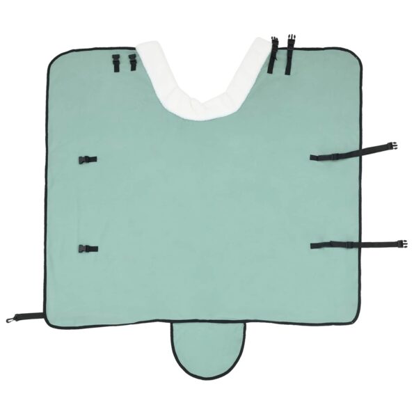 vidaXL Plášť pre kone Plná tmavozelená 95 cm Polárna fleece – Obrázok 6