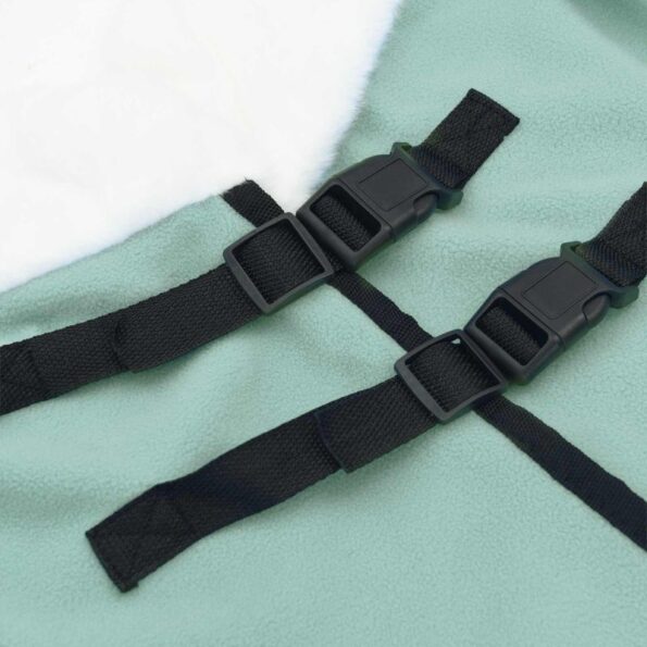 vidaXL Plášť pre kone Plná tmavozelená 95 cm Polárna fleece – Obrázok 8