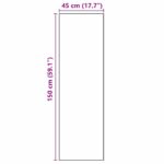 vidaXL Kuchynský koberec Čierna 150 x 45 cm Zamat – Obrázok 7