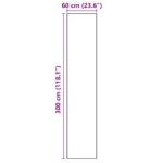 vidaXL Kuchynský koberec Čierna 300 x 60 cm Zamat – Obrázok 7