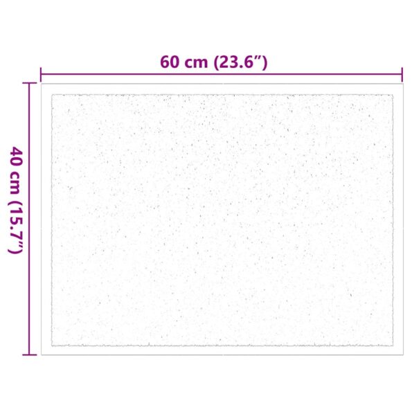 vidaXL Rohož Antracit 60 x 40 x 1.2 cm Teddy látka – Obrázok 7