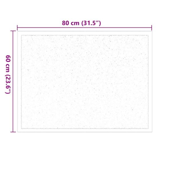 vidaXL Rohož Antracit 60 x 40 x 1.2 cm Teddy látka – Obrázok 7