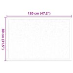 vidaXL Rohož Antracit 80 x 120 cm Teddy látka – Obrázok 7