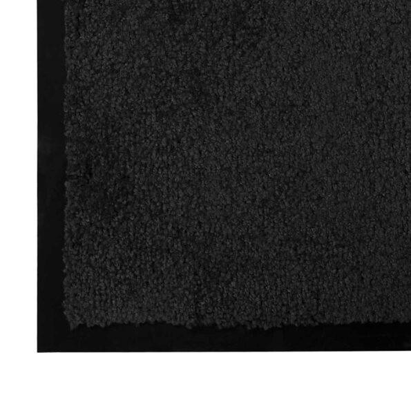 vidaXL Rohož Čierna 60 x 40 x 1.2 cm Teddy látka – Obrázok 4