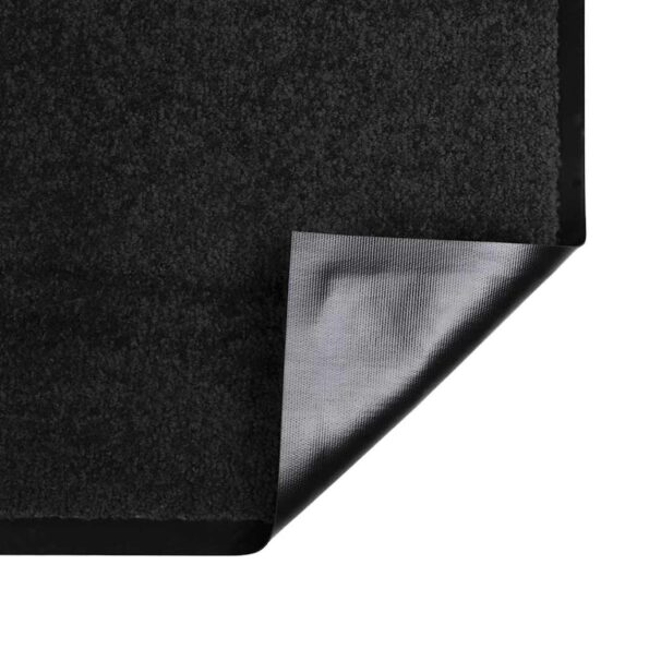 vidaXL Rohož Čierna 60 x 40 x 1.2 cm Teddy látka – Obrázok 5