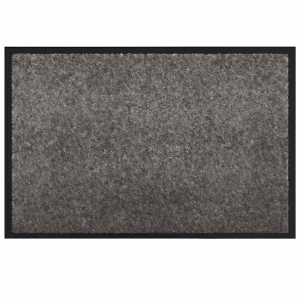 vidaXL Rohož Svetlosivá 60 x 40 x 1.2 cm Teddy látka – Obrázok 2