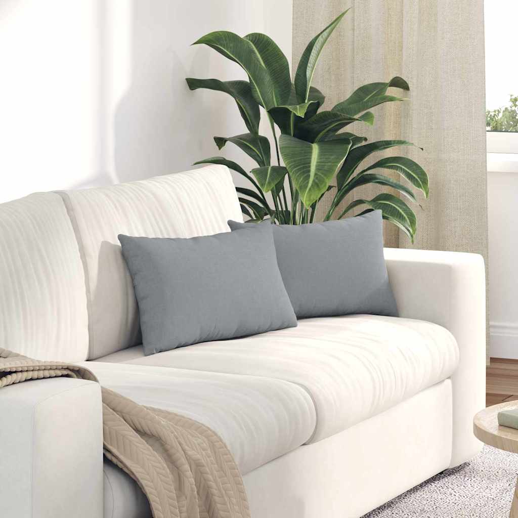 42013610_1.jpg vidaXL Vankúše na pohovku 2 pcs Svetlosivá 50 x 30 cm látka – Obrázok 1