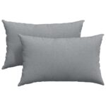 vidaXL Vankúše na pohovku 2 pcs Svetlosivá 50 x 30 cm látka – Obrázok 2
