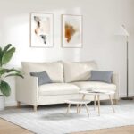 vidaXL Vankúše na pohovku 2 pcs Svetlosivá 50 x 30 cm látka – Obrázok 4