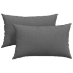 vidaXL Vankúše na pohovku 2 pcs Tmavo šedá 50 x 30 cm látka – Obrázok 2