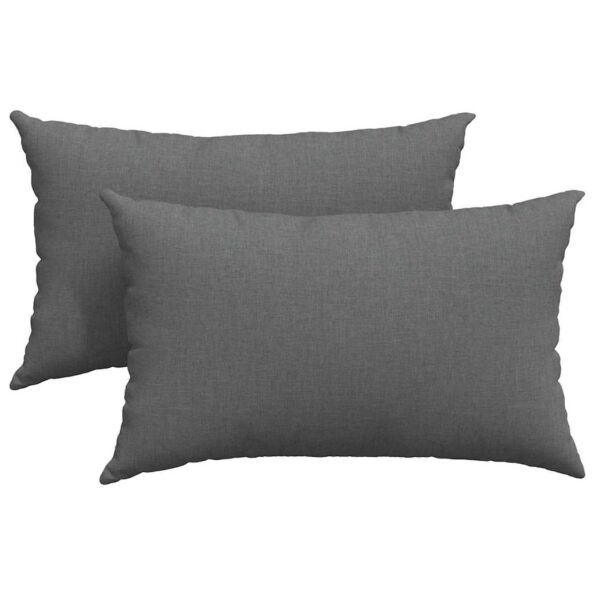 vidaXL Vankúše na pohovku 2 pcs Tmavo šedá 50 x 30 cm látka – Obrázok 2