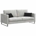 vidaXL Vankúše na pohovku 2 pcs Čierna 50 x 30 cm látka – Obrázok 3
