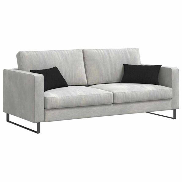 vidaXL Vankúše na pohovku 2 pcs Čierna 50 x 30 cm látka – Obrázok 3