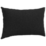 vidaXL Vankúše na pohovku 2 pcs Čierna 50 x 30 cm látka – Obrázok 5